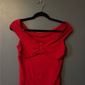 Chic Red Women's Blouse